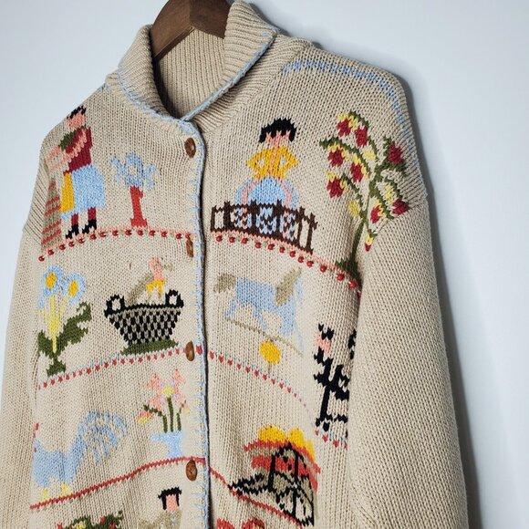 All Week Long Womens Homestead Farmhouse Amish Cardigan Size M Cottage Core - Picture 2 of 11
